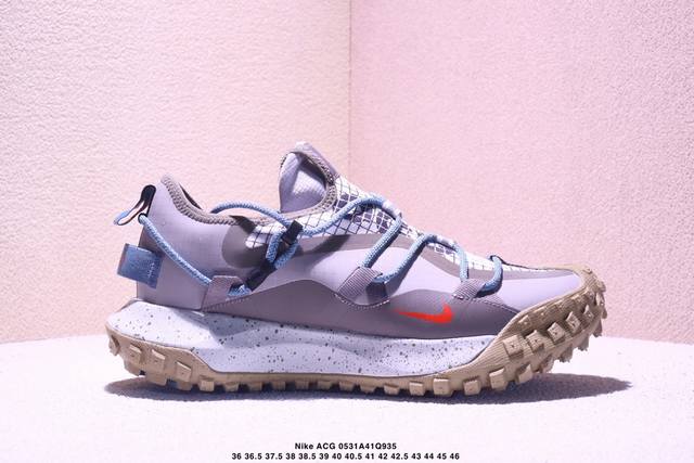 耐克Nike Acg Mountain Fly Low Gtx Se 耐克 低帮 峡谷紫 机能防水 低邦户外功能鞋 鞋面采用Gore-Tex技术，提供出色防水性