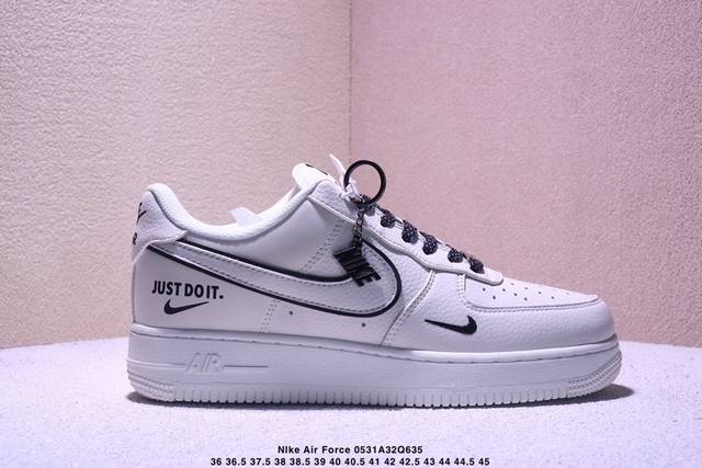 海外限量发售！公司级Nike Air Force 1 '07 Low “Justdoit”空军一号 低帮 运动鞋 休闲鞋 折边针车 工艺难度大 原楦头原纸板 原