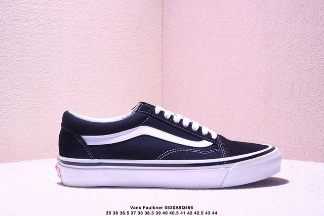 Vans范斯官方 黑复古男女鞋低帮潮帆布鞋休闲鞋 尺码：35 36 36.5 37 38 38.5 39 40 40.5 41 42 42.5 43 44 工艺