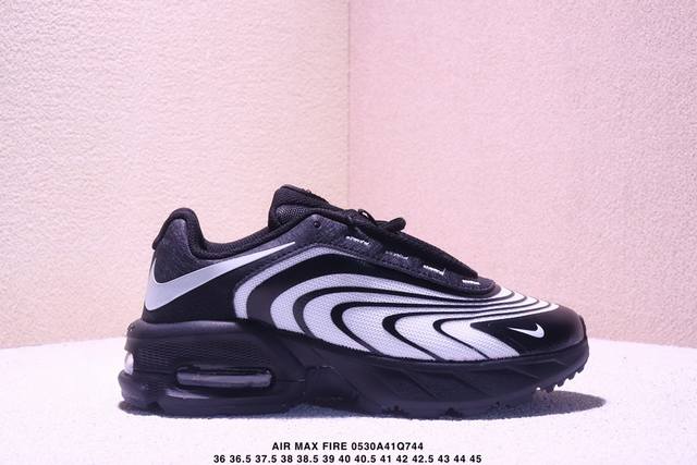 新品 耐克 Nike 2025年新款 Air Max Fire休闲鞋 气垫百搭厚底增高老爹运动跑步鞋If262 02 时尚利落，富有支撑力，是 Air Max