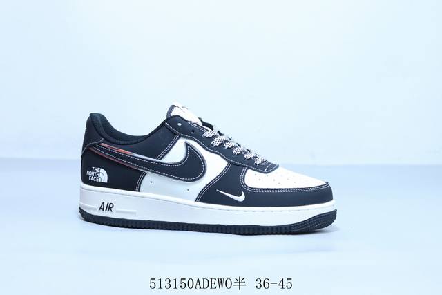 Nike Air Force 1 Af1耐克 北面 低帮 空军一号休闲板鞋 货号 Sj1198-101 513 Adewo半 36-45