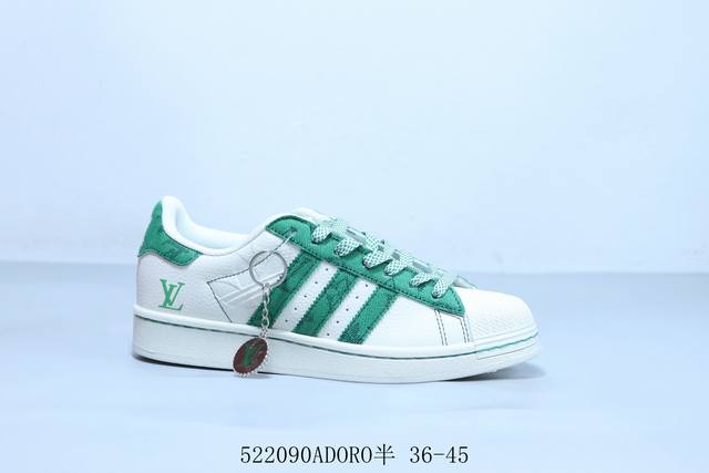 阿迪达斯Adidas三叶草 Originals Superstar 贝壳头系列低帮经典百搭休闲运动板鞋 货号 Ad0005 5 90Adoro半 36-45