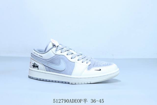 乔丹Air Jordan 1 Low Aj1 乔1低帮复古文化休闲运动篮球鞋倒勾 货号 Sj9950-044 512790Adeop半 36-45
