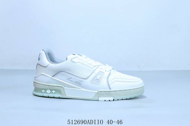 Lv路易威登Louis Vuitton Trainer Sneaker Low休闲运动文化百搭篮球板鞋 512690Adiio 40-46