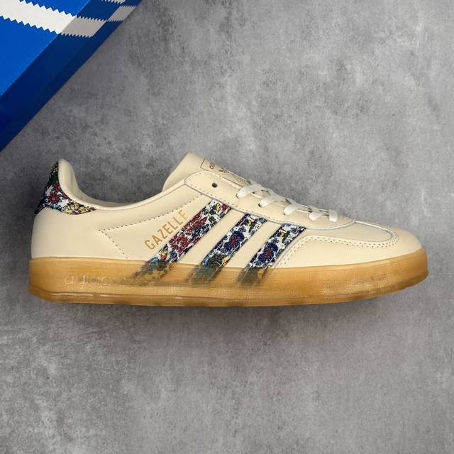 本地 核心私 阿迪达斯Adidas Gazelle Indoor Trainers 羚羊内训系列低帮复古百搭休闲运动德训风板鞋 原楦开发版型，采用猪巴革组合环保