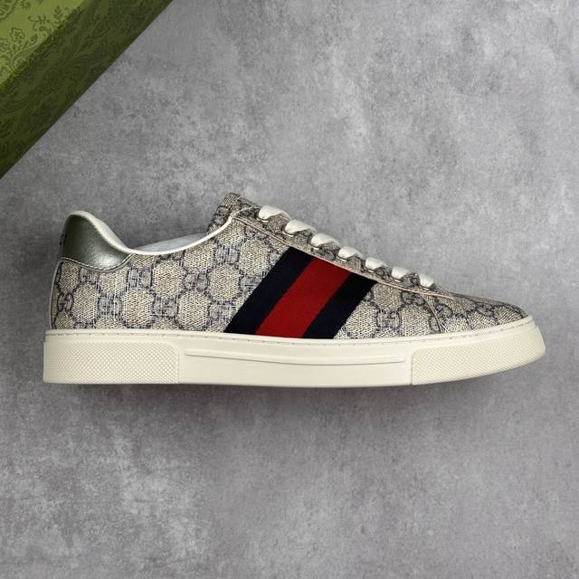 本地 核心私 Gucci 2025Ss 轻奢单品 古驰百搭休闲运动板鞋 明星同款 小红书爆款 精选头层小牛皮 鞋面走线工整 清晰质感 高端时尚 简约大气 防滑舒