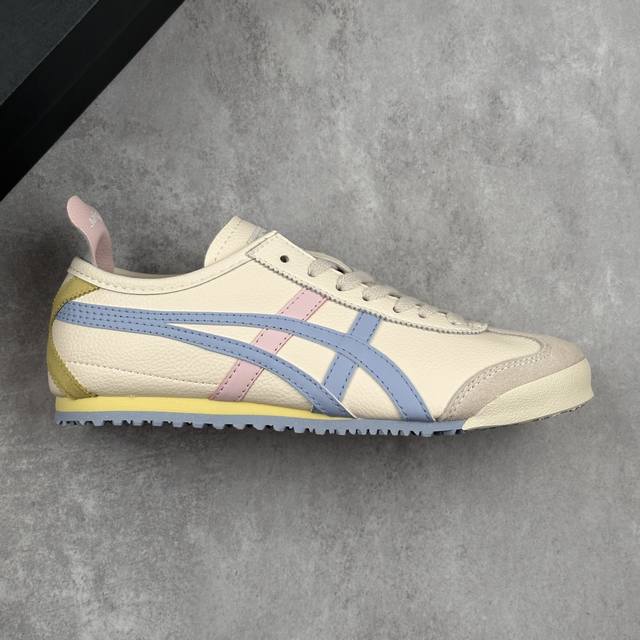 本地 核心私 公司级Onitsuka Tiger Mexico 66 阿斯克斯 鬼冢虎 低帮减震支撑低帮运动休闲鞋 这款鞋由皮革制成，具有鞋跟交叉加固设计，可提