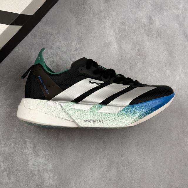 本地 核心私 公司级Adidas Adizero Adios Pro 4 M马拉松飞线贾卡轻质透气休闲运动跑步鞋 采用双层透气网纱 Flywire动态飞线绑缚鞋