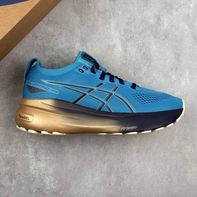 本地 核心私 亚瑟士Asics Gel-Kayano 31 系列轻量缓震休闲运动跑步鞋 采用环保太空合成革配合透气网眼布鞋面材质 中底3D可视Gel缓震胶效果