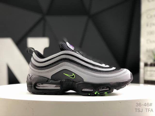 耐克 Nk Air Max 97 Ducks Of A Feather Thunder 联名款 3M反光鞋面 气垫复古休闲鞋 货号：Im2174 001 尺码：