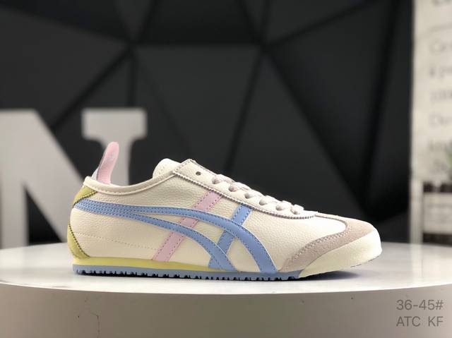 亚瑟士 Asics鬼冢虎 Mexico 66做工精赞 实拍首发 除成型在Pt外 其余全部客供材料 淘宝B级代购店铺内供 四联官方吊牌 乳胶组合鞋垫 羊皮纸质中底