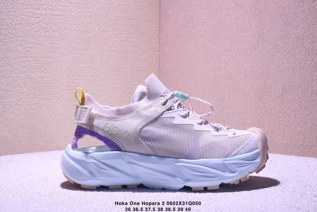 公司级Hoka One One Hopara 2 石膏白 霍帕拉2休闲户外涉水溯溪凉鞋 作为先锋品牌的 Hoka One One总是以独特的方式，Hopara是