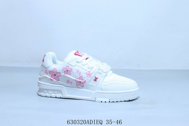 Lv路易威登Louis Vuitton Trainer Sneaker Low休闲运动文化百搭篮球板鞋 630320Adieq 35-46