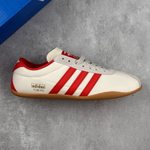 本地 核心私 阿迪达斯 Adidas Original Tokyo W 低帮 舒适百搭生活休闲德训鞋 版式点缀烫金Logo，日系复古幻视联名款，整体软麂皮鞋身，