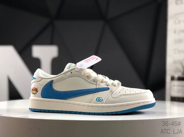 公司级带半码 耐克 Nike Air Jordan 1 Low Og Sp乔1 低帮潮流缓运动休闲板鞋。Aj1 低帮拼接 完美版型真头层牛皮# 内置缓震气垫 原