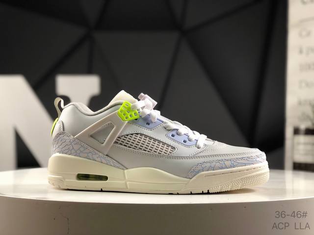 耐克 Nike Air Jordan Spizike Low White Obsidian 斯派克李混合系列低帮休闲运动文化篮球鞋 货号：Ib4464-025
