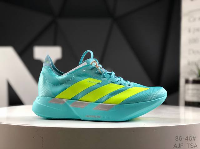阿迪达斯 Ad Adizero Adios Pro 4 M 轻盈跑鞋 耐磨减震专业跑步鞋 冲向目标，一路向前，不断挑战和突破自我 无论是平时训练还是马拉松，让这