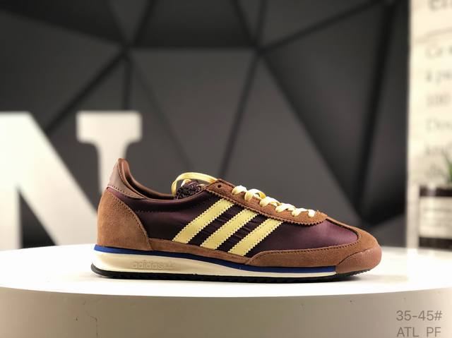 福利特价 阿迪达斯 Adidas Original Sl 72 Og 阿迪达斯 低帮 金属银蓝 德训足球风百搭低邦休闲运动板鞋 鞋款在保留了经典的外观基础上，在
