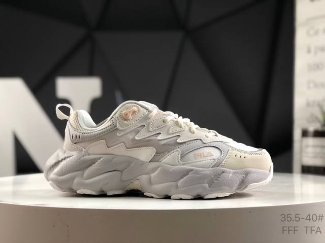 斐乐 Fila Fusion 蕨草 斐乐潮牌休闲老爹鞋 货号：F12W531101Fab 尺码：35.5 36 36.5 37.5 38 38.5 39 40