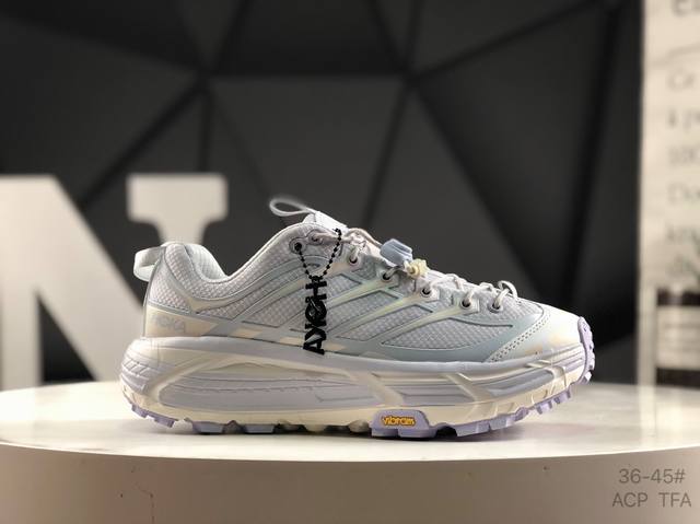 公司级带半码Hoka Mafate Speed Three 2 玛法特 超轻厚底轻量山地跑步鞋 货号：1141572 Il D尺码： 36 36.5 37 38