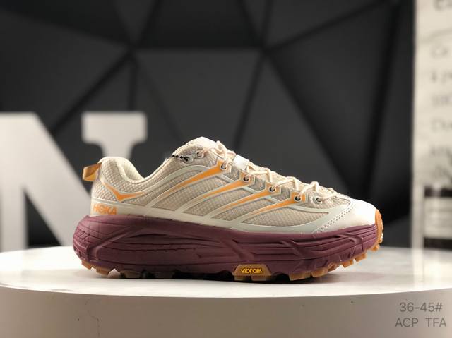 公司级带半码Hoka Mafate Speed Three 2 玛法特 超轻厚底轻量山地跑步鞋 货号：1141572 Vvr 尺码： 36 36.5 37 38