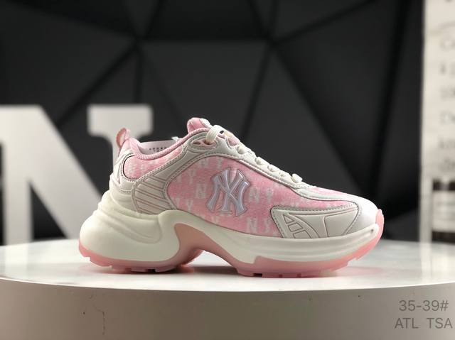 Ny美国榄球洋基队 X Mlb Chunky Runner Basic 厚底老爹厚底休闲运动慢跑鞋 采用优质轻量克重纤维移膜皮革及透气网面鞋面材质 全新独立开发