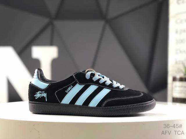 阿迪达斯 三叶草Rich X Adidas Originals Samba Handball Spezial 桑巴舞系列绅士德训足球风百搭低帮休闲运动板鞋 绿色