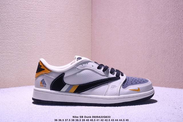 公司级 时尚元素X Jordan Air Jordan Low 倒勾 “白灰黑勾北面联名，合作融合了Travis Scott 独特的潮流风格，个性的设计风格以及