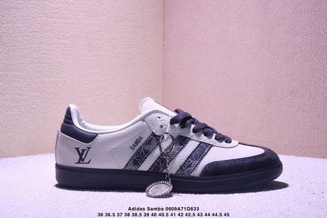 公司级Adidas Originals Samba Og ‘Diy’桑巴舞系列 Lv联名 夏季时尚百搭低帮休闲运动板鞋 黑白 原装头层材料 用料绝不含糊 独家版