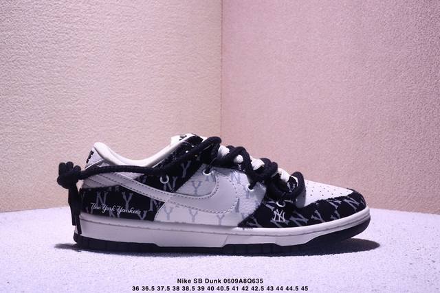 Nike Sb Dunk Low“Mlb绑带联名-黑牛仔印花” 周年高端定制 低帮休闲板鞋 定制鞋盒 大厂纯原品质出货 超高清洁度 皮料切割干净无任何毛边 细节