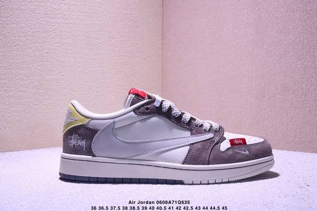 海外爆款限量发售！公司级 Travis Scott X Fragment Design X Jordan Air Jordan 1 Low Og Sp 古驰联名