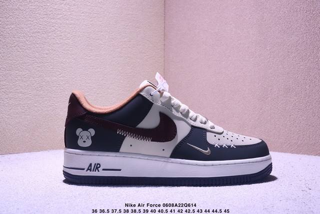 海外爆款限量发售！高端定制Nike Air Force 1 '07 Low 暴力熊联名--- 米白深棕绿 高端定制 低帮休闲板鞋 定制鞋盒 大厂纯原品质出货 超