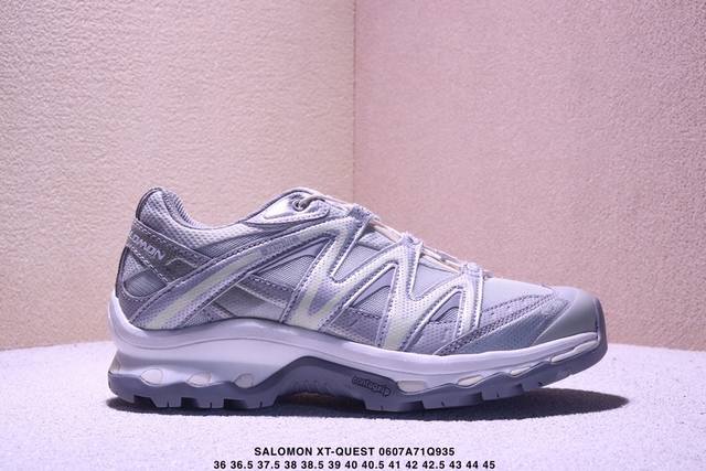 公司级Salomon萨洛蒙 Xt-Quest Adv 探索者系列户外越野跑鞋 鞋面采用Sensifit贴合技术 全方位贴合包裹脚型 鞋跟部鞋底牵引设计 提供强大