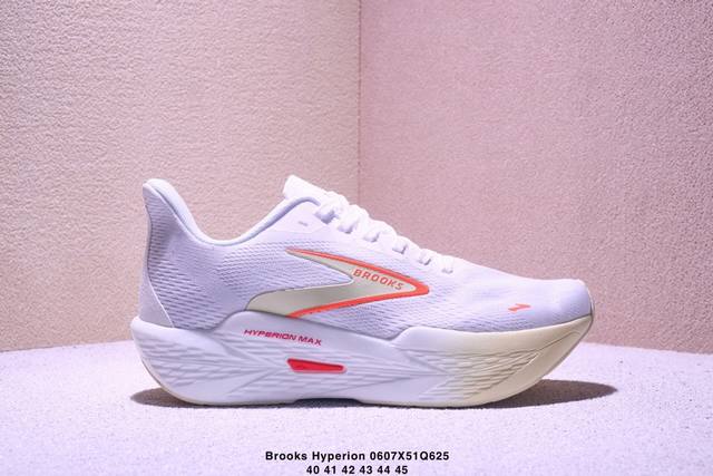 Brooks Hyperion Max 2 布鲁克斯轻量缓震跑步鞋 防滑耐磨 舒适透气 轻便百搭运动鞋 织物材质 真标 Size:40-45码 Xm0607Q6