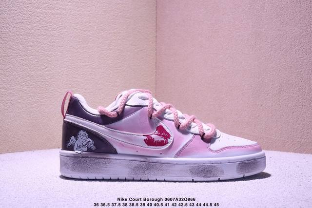 Nike Court Borough Low 低帮百搭透气休闲运动板鞋男女鞋 经典耐用的设计，兼顾舒适脚感和出众风范，演绎匠心之作。结构性的支撑贴合感结合复古篮