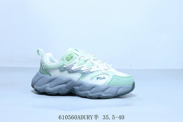 斐乐 Fila Fusion Arceus 斐乐阿尔宙斯大眼睛系列老爹风增高复古中性休闲运动慢跑鞋 610560Adury半 35.5-40