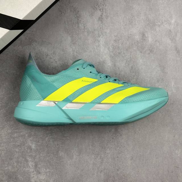 本地 核心私 公司级Adidas Adizero Adios Pro 4 M马拉松飞线贾卡轻质透气休闲运动跑步鞋 采用双层透气网纱 Flywire动态飞线绑缚鞋