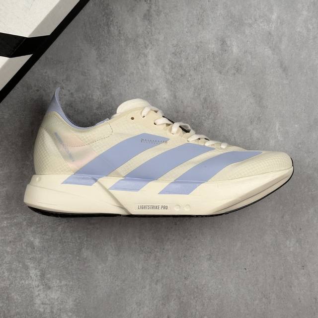 本地 核心私 公司级Adidas Adizero Adios Pro 4 M马拉松飞线贾卡轻质透气休闲运动跑步鞋 采用双层透气网纱 Flywire动态飞线绑缚鞋
