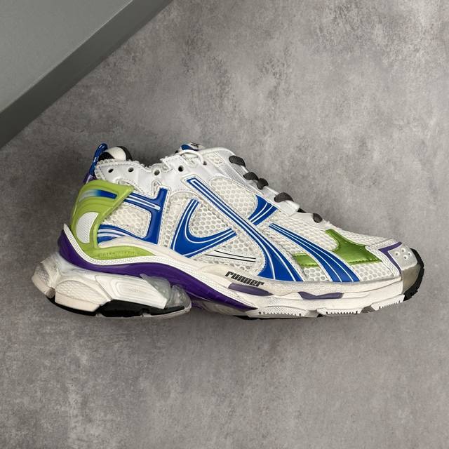本地 核心私 Vg版 巴黎世家Balenciaga Runner Sneaker”慢跑系列 7.5代 低帮复古野跑潮流姥爹风百搭休闲运动慢跑鞋 男女鞋原版一致配