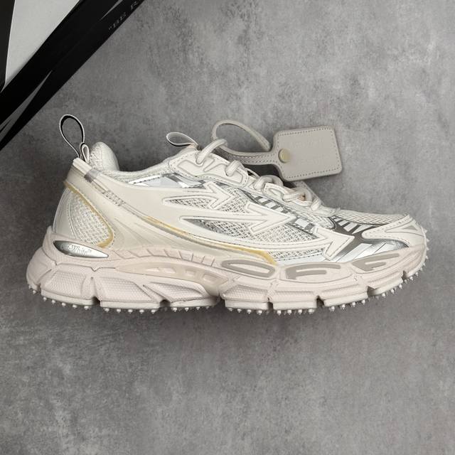 本地 核心私 2025 Off-White 防滑耐磨透气性轻便跑鞋 #百分百原盒正确版 #原楦原纸板数据开发#4层分离大底#鞋面采用3D立体打印和多种材料拼接而