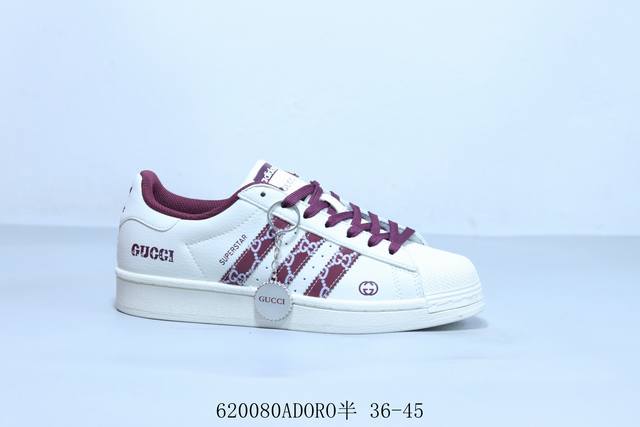 阿迪达斯Adidas三叶草 Originals Superstar 贝壳头系列低帮经典百搭休闲运动板鞋 货号 Ds0015 6 80Adoro半 36-45