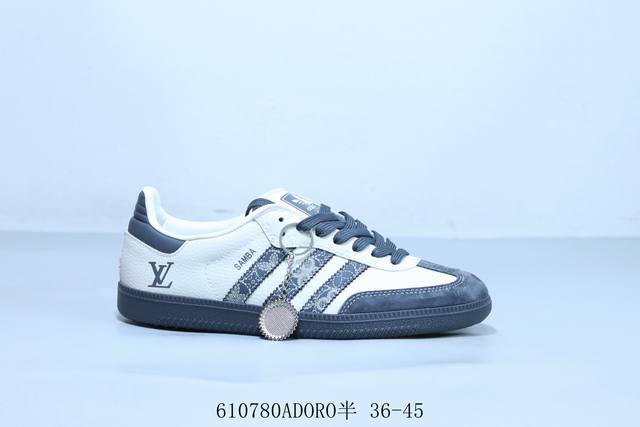 阿迪达斯三叶草Adidas Originals Samba Vegan Og”Spd“桑巴舞系列绅士德训足球风百搭低帮休闲运动板鞋 货号 Gj75815 610