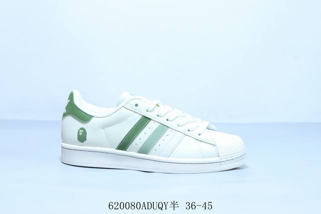阿迪达斯Adidas三叶草 Originals Superstar 贝壳头系列低帮经典百搭休闲运动板鞋 货号 Hs3073 6 80Aduqy半 36-45