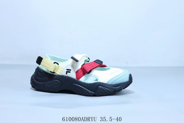 Fila Fusion斐乐潮牌 Conch防滑耐磨运动凉鞋女款 简单大方的造型设计给人以随性休闲的时尚格调，穿着舒适轻便，满足日常个性穿搭 6 80Adryu