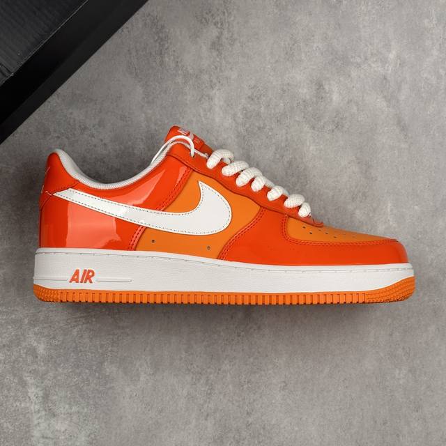 本地 核心私 Nk Air Force 1'07 Low 白橙漆皮 空军一号低帮休闲板鞋 原楦头原纸板 打造纯正空军版型#专注外贸渠道 全掌内置蜂窝气垫 #原盒