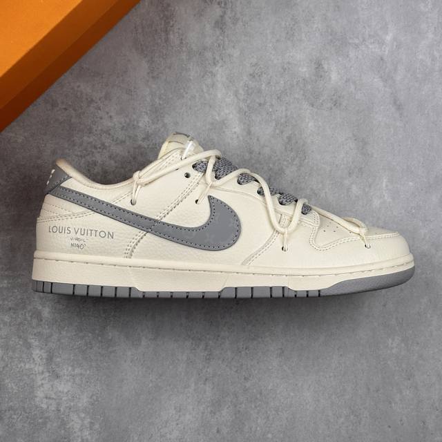特价本地 核心私 Nk Sb Dunk Low Lv联名-米白星光银 周年高端定制 低帮休闲板鞋 #定制鞋盒 大厂纯原品质出货 超高清洁度 皮料切割干净无任何毛