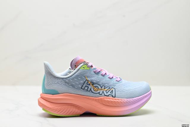 公司级Hoka One One Mach 6 低帮专业越野跑步鞋 实拍首发 相较于前几代Mafate包裹感更好 跟其他系列比起来更加舒适 鞋底防滑性能在下坡的石