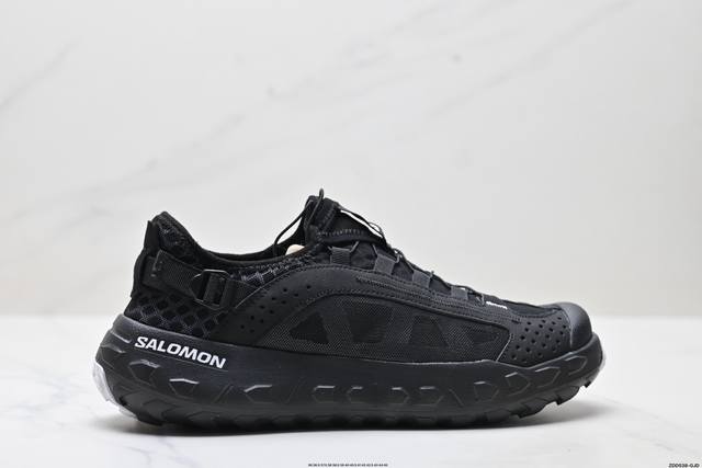 公司级Salomon 萨洛蒙Solamphibian新款春夏季户外溯溪涉水轮胎鞋 这款鞋具备水陆两栖功能，采用厚底设计，增强舒适度和抓地力。鞋面由织物网眼布和合