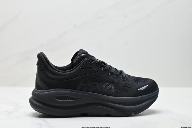 公司级Hoka One One Bondi 9 复古舒适防滑耐磨 低帮 山地户外跑步鞋 货号:1162011 尺码:36 36.5 37.5 38 38.5 3