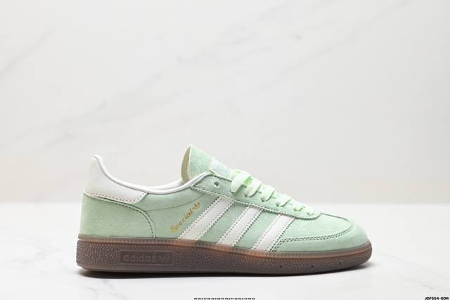 公司级Adidas Handball Spezial 阿迪达斯经典款 复古休闲板鞋 全鞋采用反毛皮制作 牛筋耐磨大底 承载青春情怀的板鞋 经典三条杠装饰鞋侧 品
